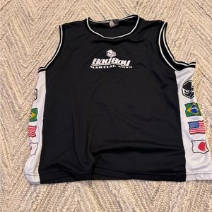 BAD BOY MMA tank top training suit black and white size large